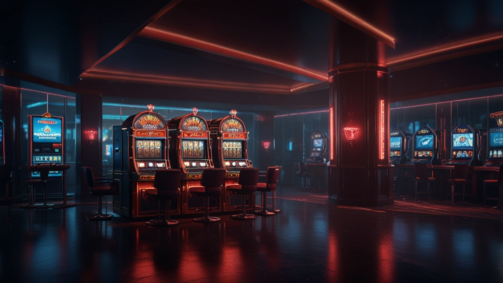 Login error screen glowing in a dark casino security setting